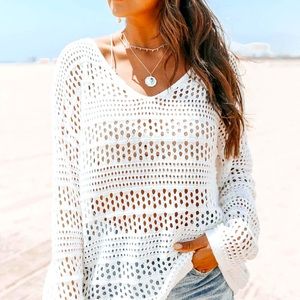 Cream lightweight summer sweater